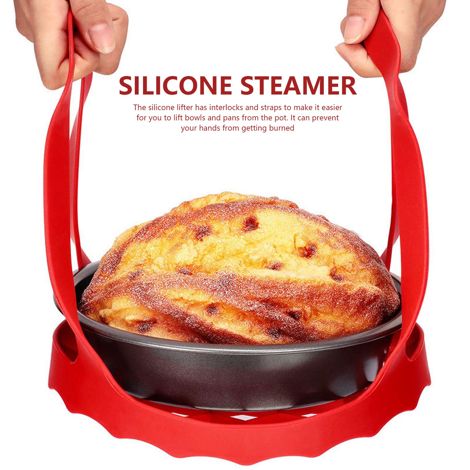 Silicone Steamer Basket - 4 pçs conjunto de ferramentas de