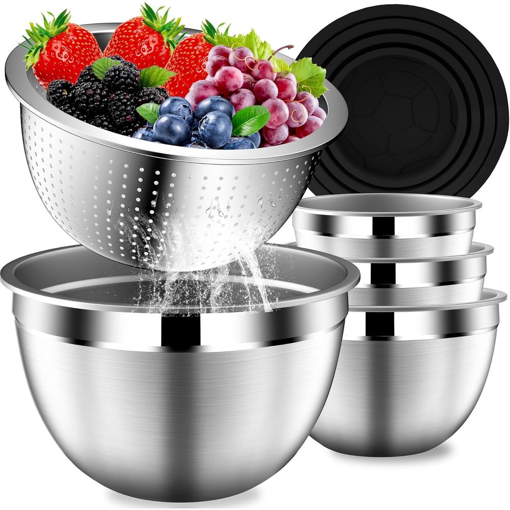 Stainless Steel Strainer - Conjunto de Tigelas de Mistura com