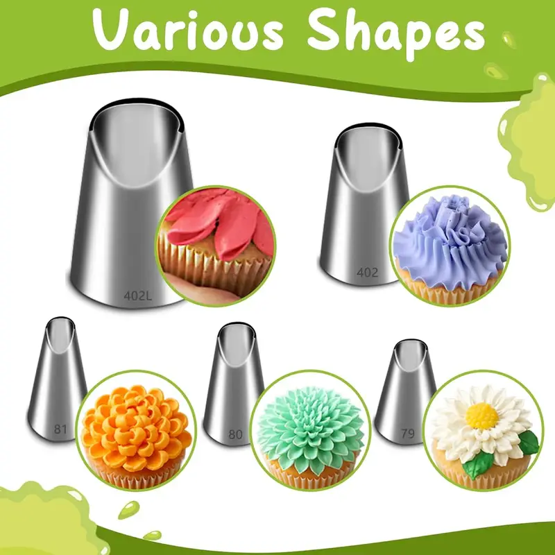 Kitchen Gadgets Ninja - Conjunto de 5 bicos de confeitar