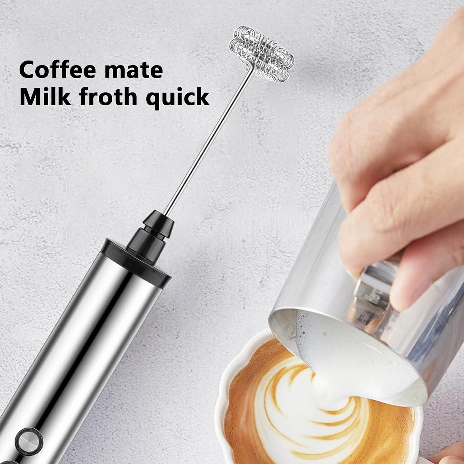 Healthy Kitchen Gadgets - Batedor de Leite Elétrico Portátil 3
