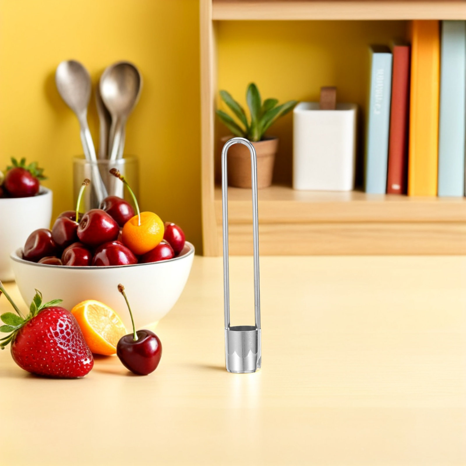 Vegetable Kitchen Gadgets - Conjunto de 4 Descaroçadores de Aço