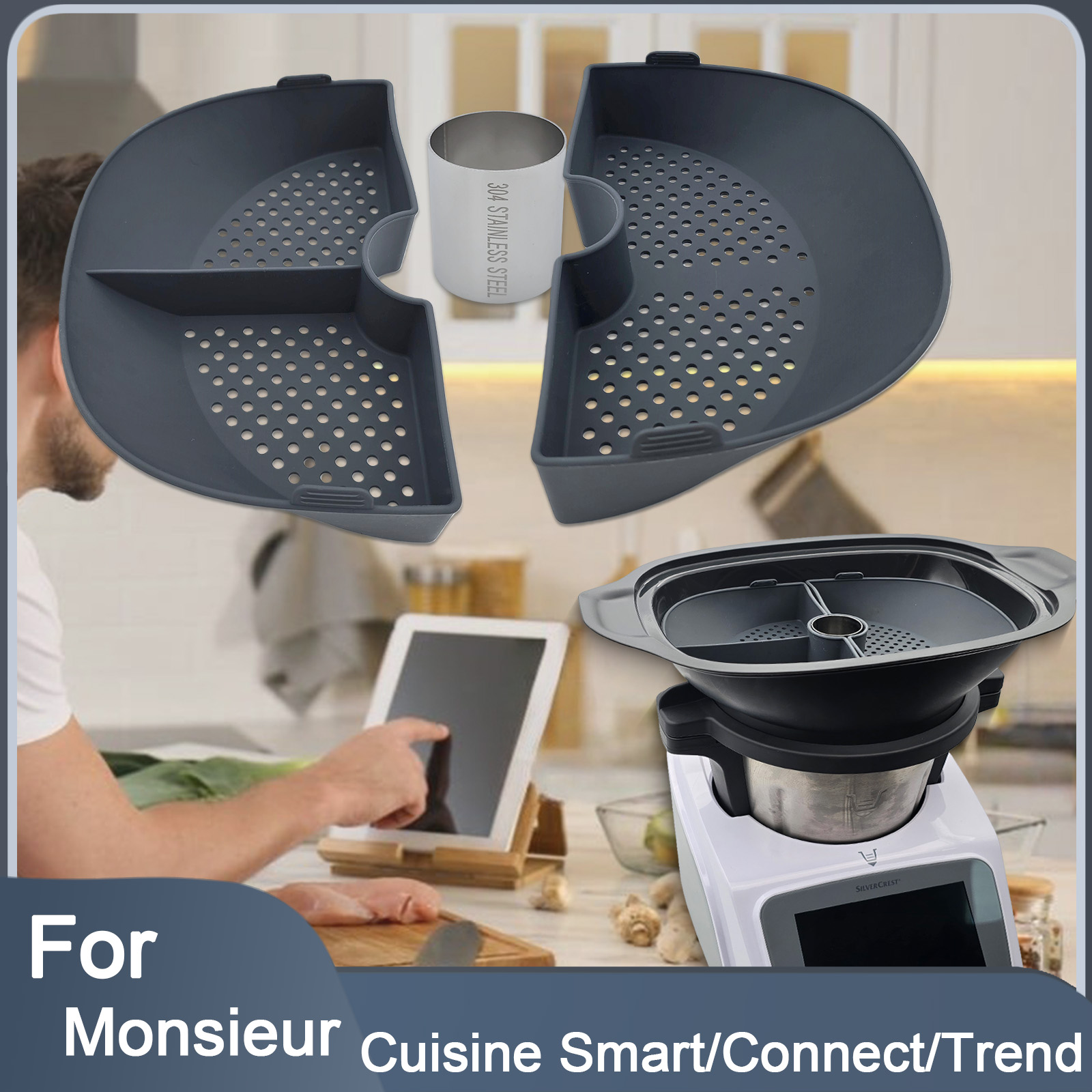 Silicone Steamer Basket - Divisor de cesta de vapor de