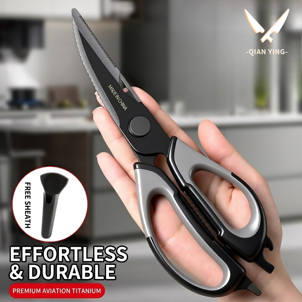 Kitchen Gadgets Ninja - Tesoura de cozinha de titânio para