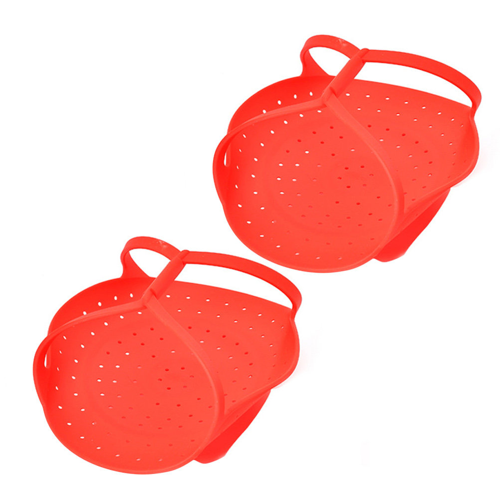 Silicone Steamer Basket - 2 peças de suporte dobrável de