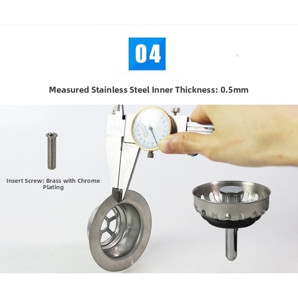 Ralo de Pia de Cozinha em Aço  - Stainless Steel Strainer avaliação e preço