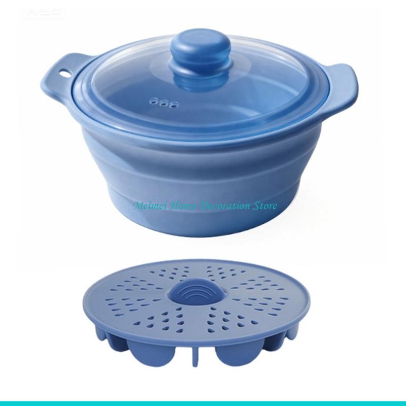 Recipiente seguro para micro-o - Silicone Steamer Basket avaliação e preço