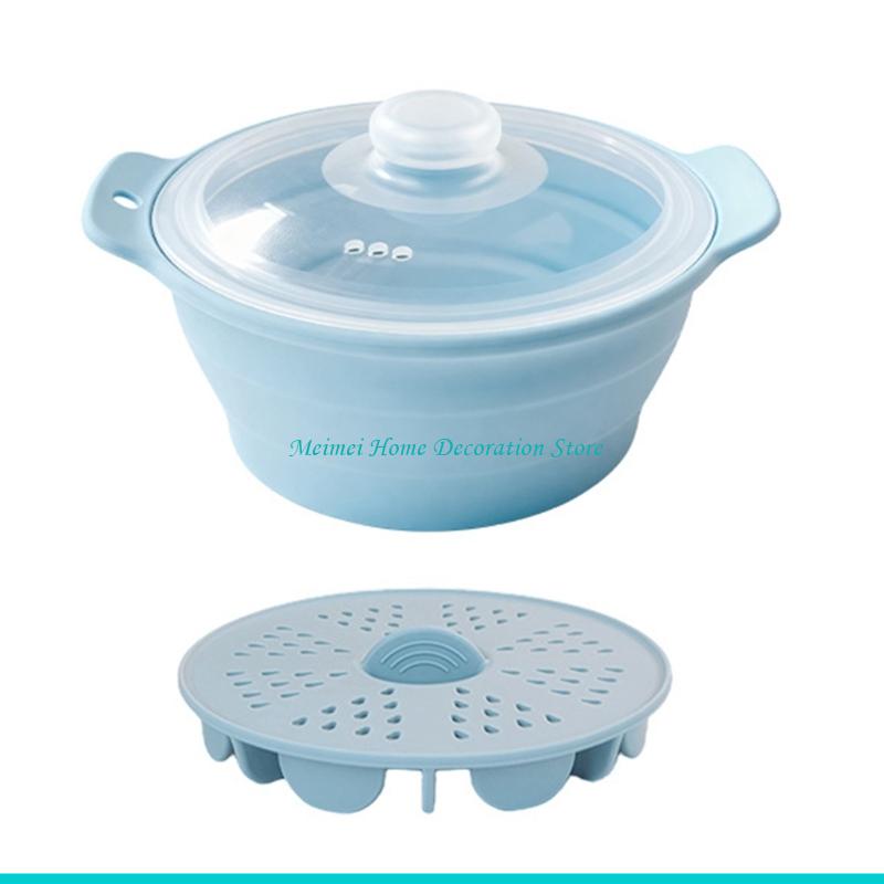 Recipiente seguro para micro-o - Silicone Steamer Basket avaliação e preço