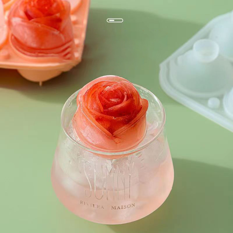 Moldes de gelo rosa 3d, 4 bura - Kitchen Gadgets Ninja avaliação e preço