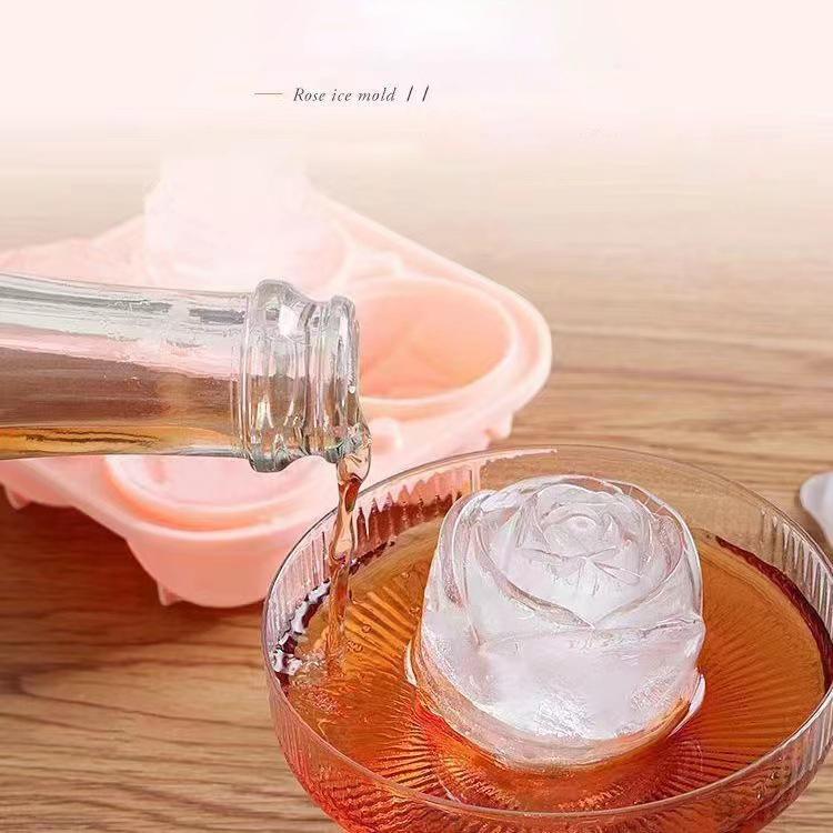 Moldes de gelo rosa 3d, 4 bura - Kitchen Gadgets Ninja avaliação e preço