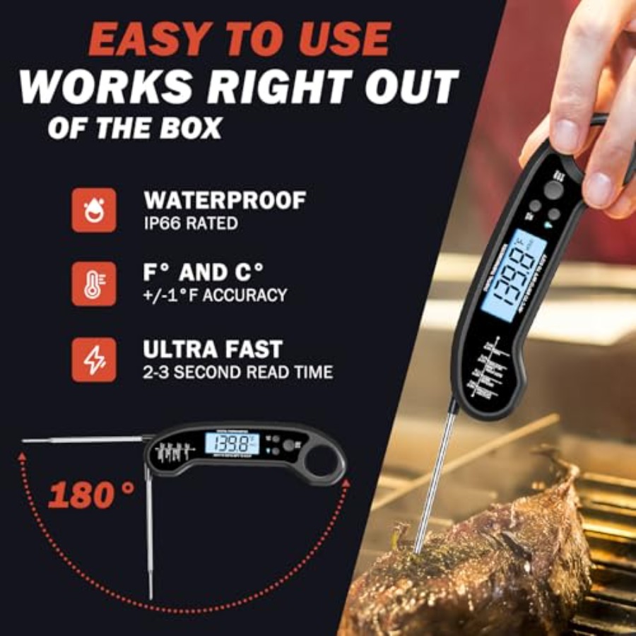 Termômetro Digital para Carne  - Instant Read Thermometer avaliação e preço
