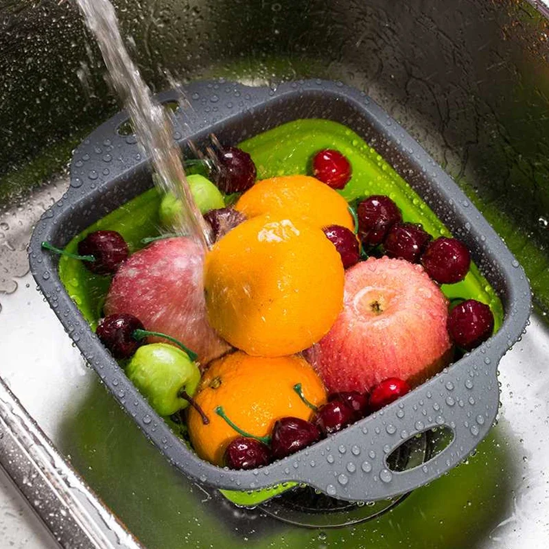Novo dobrável cesta de lavagem - Silicone Steamer Basket avaliação e preço