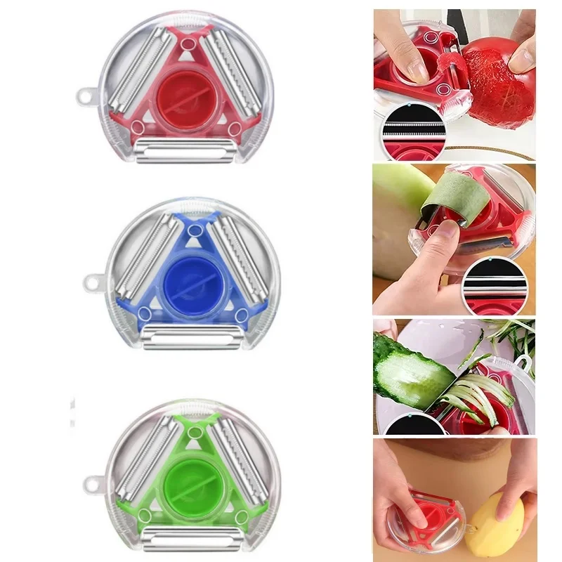 Conjunto de Descascadores Trio - Vegetable Kitchen Gadgets avaliação e preço