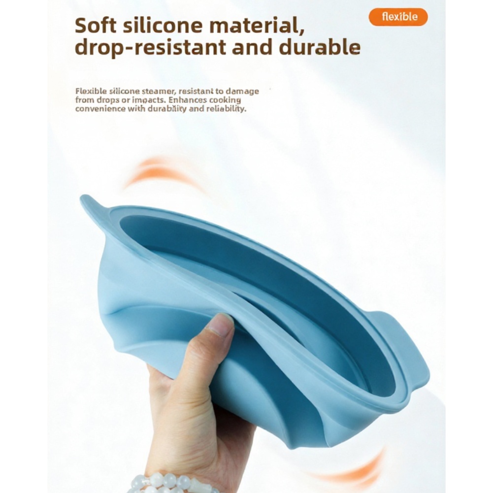 Cesto de silicone dobrável par - Silicone Steamer Basket avaliação e preço