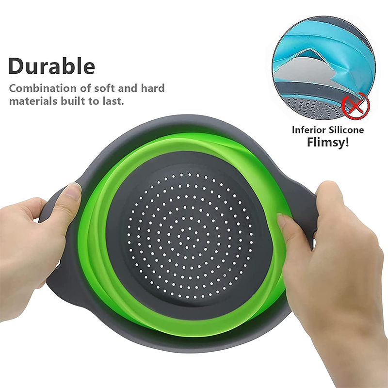 2 pçs/set dobrável silicone es - Silicone Steamer Basket avaliação e preço